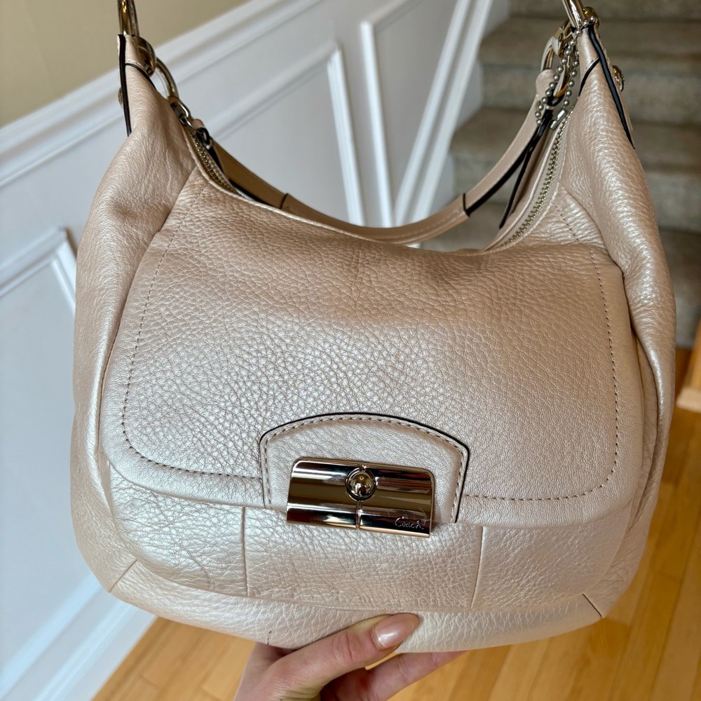 BNWT Coach Kristin Champagne Hobo Bag
